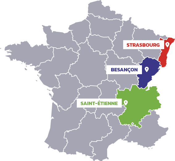 présence de PétroGest en France métropolitaine, basée à Besançon